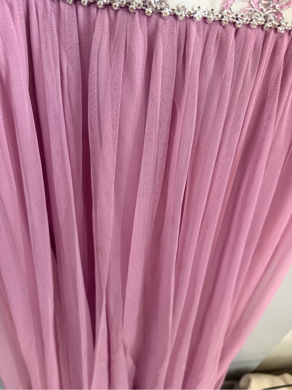 Speechless Mauve Tulle & Ivory Floral Girls' Dress - Picture 8 of 10